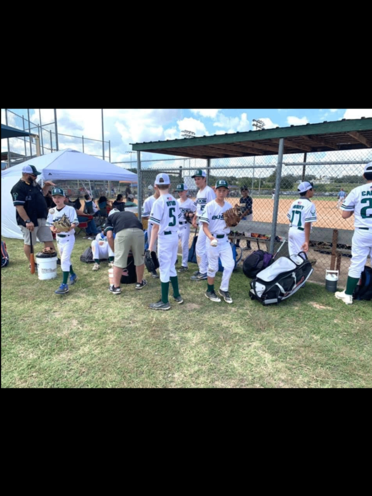 Boerne Bucks team warming up