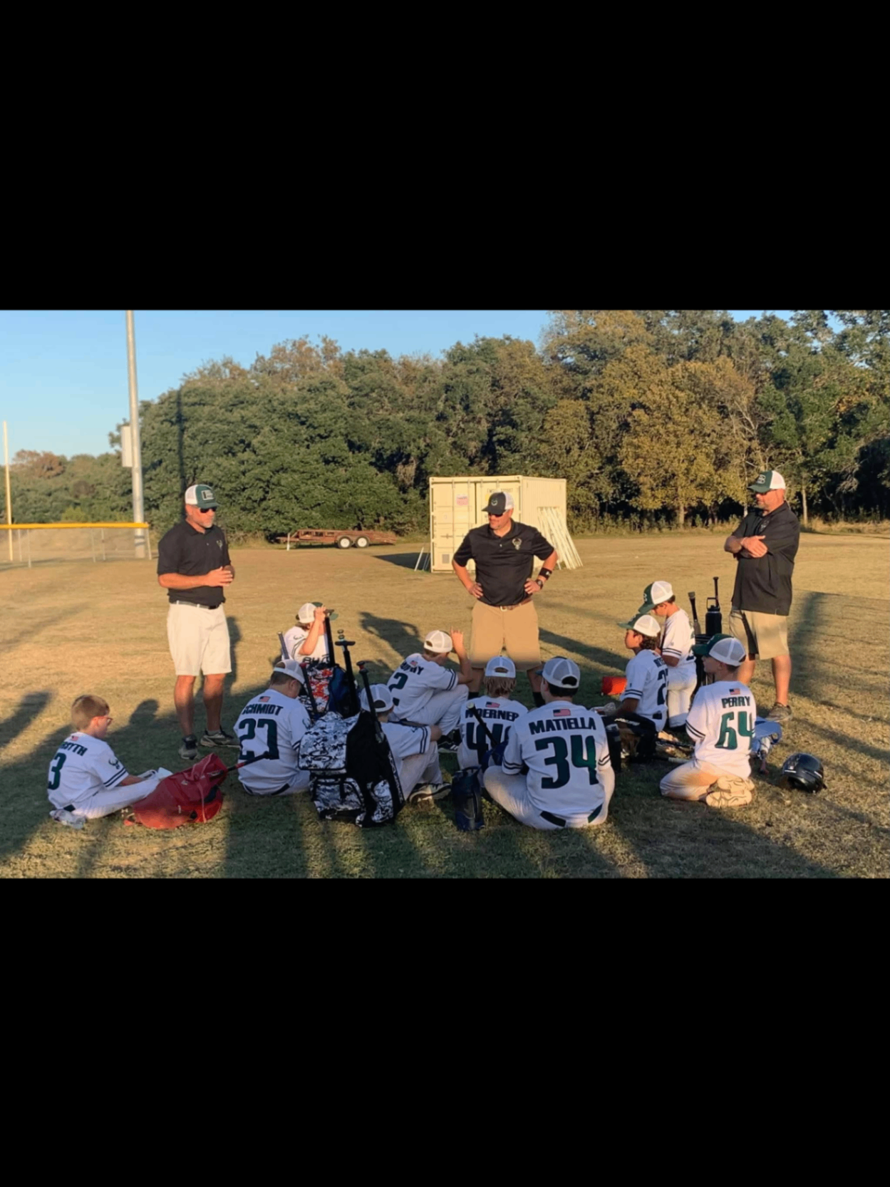 Boerne Bucks coaches addressing the team